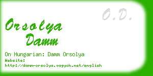 orsolya damm business card